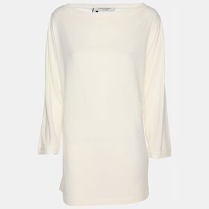 Marina Rinaldi Cream Crepe Sweater L